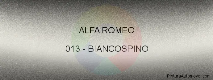 Pintura Alfa Romeo 013 Biancospino