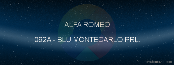 Pintura Alfa Romeo 092A Blu Montecarlo Prl.