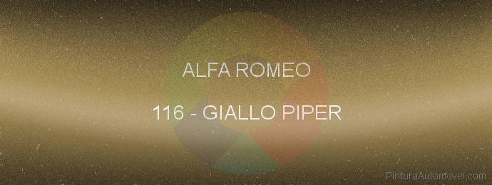 Pintura Alfa Romeo 116 Giallo Piper