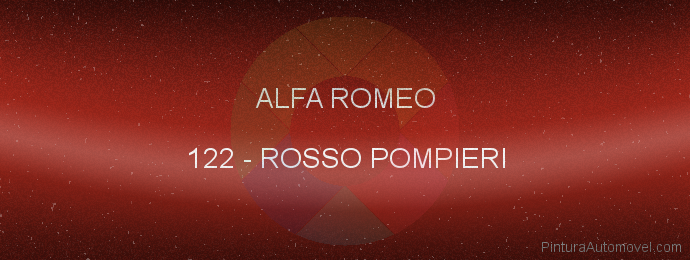 Pintura Alfa Romeo 122 Rosso Pompieri