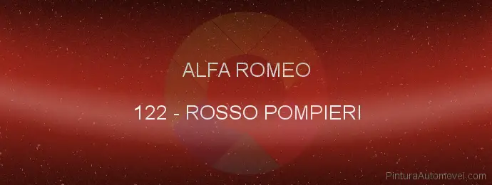 Pintura Alfa Romeo 122 Rosso Pompieri