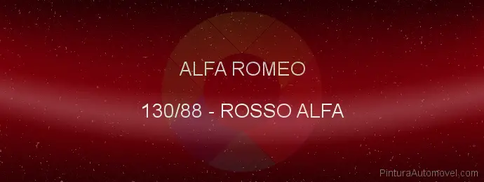 Pintura Alfa Romeo 130/88 Rosso Alfa