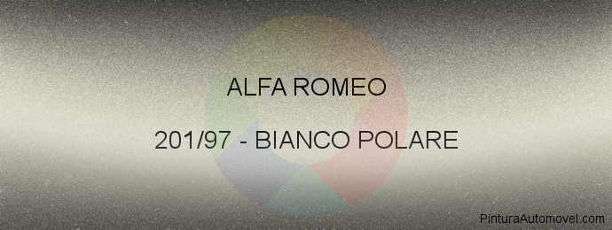 Pintura Alfa Romeo 201/97 Bianco Polare
