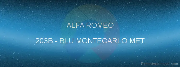Pintura Alfa Romeo 203B Blu Montecarlo Met.