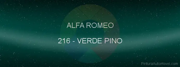 Pintura Alfa Romeo 216 Verde Pino