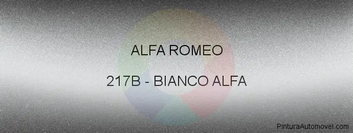 Pintura Alfa Romeo 217B Bianco Alfa