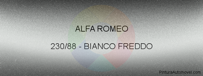 Pintura Alfa Romeo 230/88 Bianco Freddo