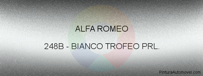 Pintura Alfa Romeo 248B Bianco Trofeo Prl.