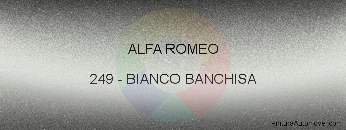 Pintura Alfa Romeo 249 Bianco Banchisa