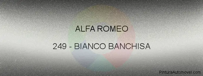 Pintura Alfa Romeo 249 Bianco Banchisa