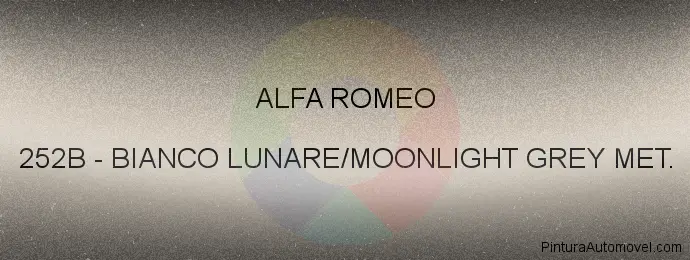 Pintura Alfa Romeo 252B Bianco Lunare/moonlight Grey Met.