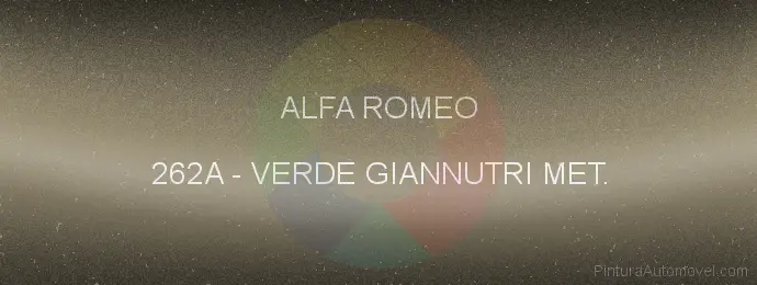 Pintura Alfa Romeo 262A Verde Giannutri Met.