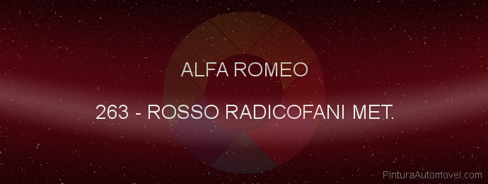 Pintura Alfa Romeo 263 Rosso Radicofani Met.
