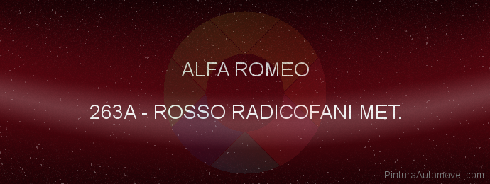 Pintura Alfa Romeo 263A Rosso Radicofani Met.