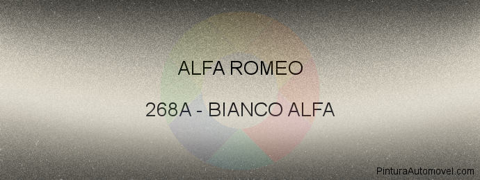 Pintura Alfa Romeo 268A Bianco Alfa