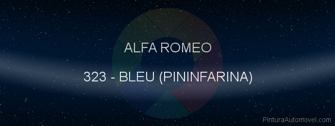 Pintura Alfa Romeo 323 Bleu (pininfarina)