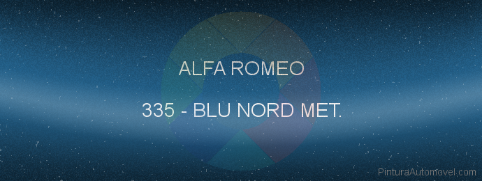 Pintura Alfa Romeo 335 Blu Nord Met.