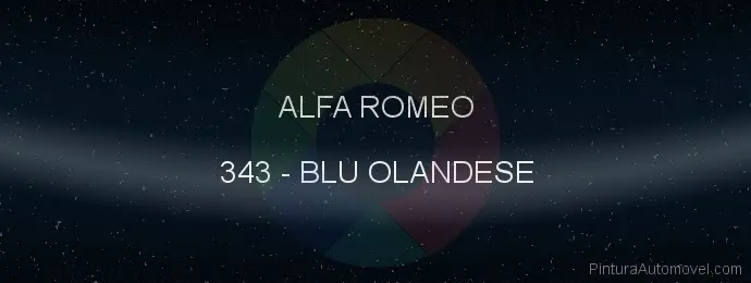 Pintura Alfa Romeo 343 Blu Olandese