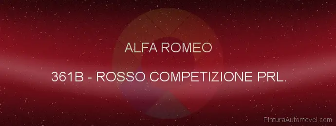 Pintura Alfa Romeo 361B Rosso Competizione Prl.