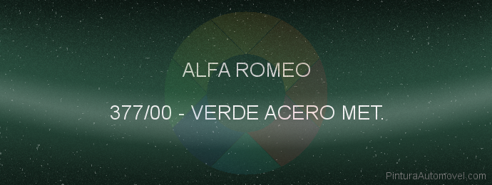 Pintura Alfa Romeo 377/00 Verde Acero Met.