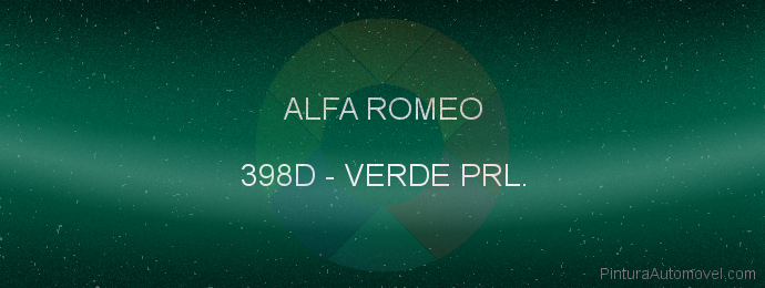 Pintura Alfa Romeo 398D Verde Prl.
