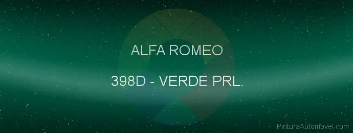 Pintura Alfa Romeo 398D Verde Prl.