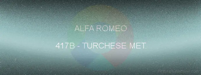 Pintura Alfa Romeo 417B Turchese Met.