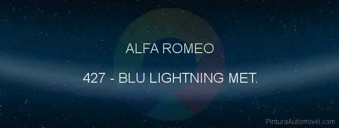 Pintura Alfa Romeo 427 Blu Lightning Met.