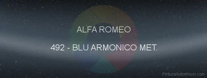 Pintura Alfa Romeo 492 Blu Armonico Met.