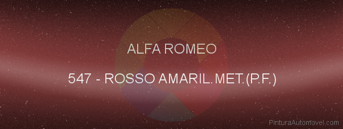 Pintura Alfa Romeo 547 Rosso Amaril.met.(p.f.)