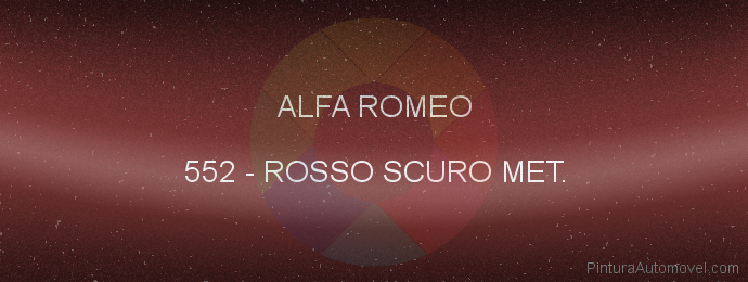 Pintura Alfa Romeo 552 Rosso Scuro Met.