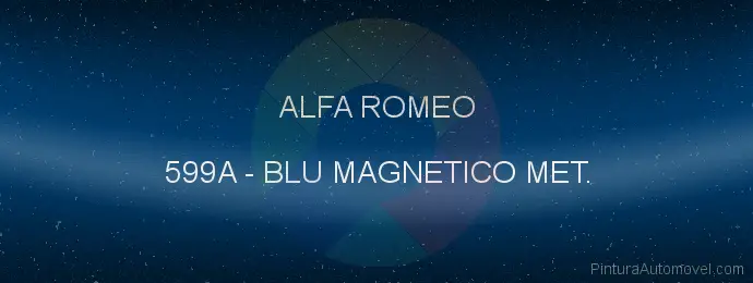 Pintura Alfa Romeo 599A Blu Magnetico Met.