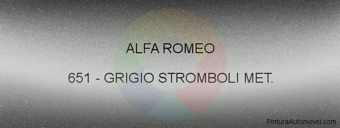 Pintura Alfa Romeo 651 Grigio Stromboli Met.
