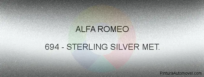 Pintura Alfa Romeo 694 Sterling Silver Met.