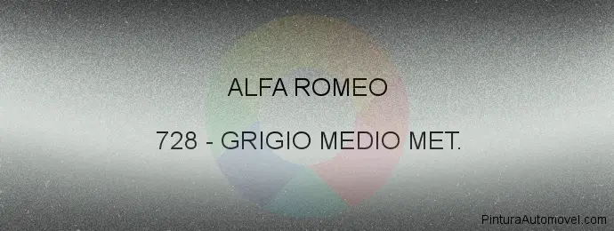 Pintura Alfa Romeo 728 Grigio Medio Met.