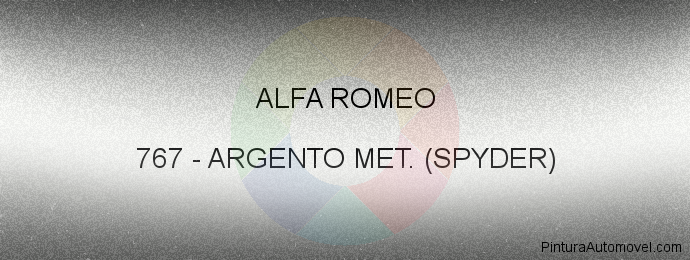 Pintura Alfa Romeo 767 Argento Met. (spyder)