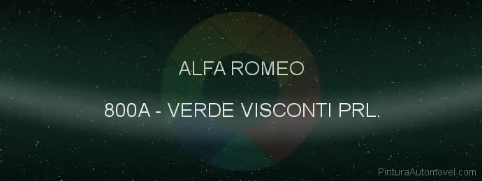 Pintura Alfa Romeo 800A Verde Visconti Prl.