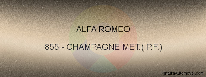Pintura Alfa Romeo 855 Champagne Met.( P.f.)
