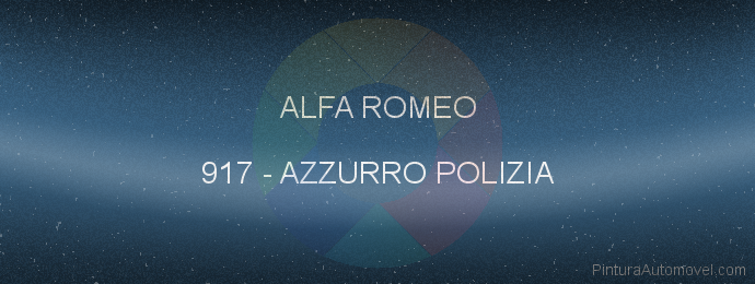 Pintura Alfa Romeo 917 Azzurro Polizia