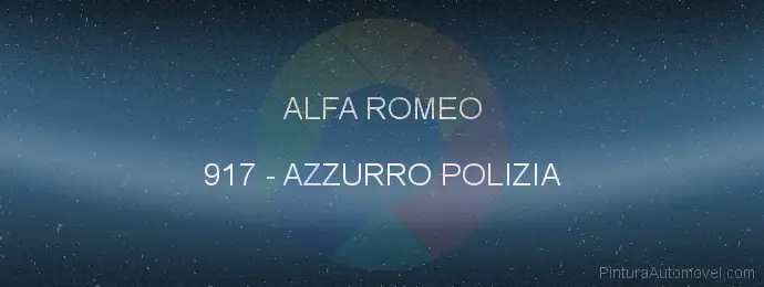 Pintura Alfa Romeo 917 Azzurro Polizia