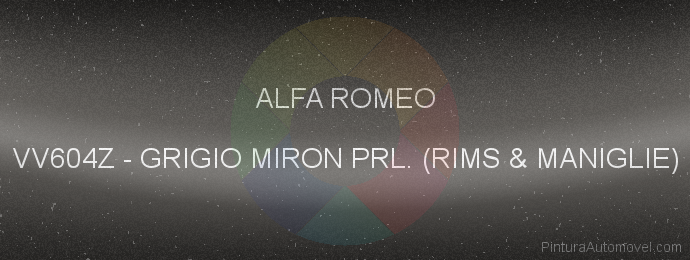 Pintura Alfa Romeo VV604Z Grigio Miron Prl. (rims & Maniglie)