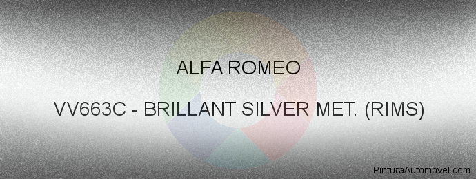 Pintura Alfa Romeo VV663C Brillant Silver Met. (rims)
