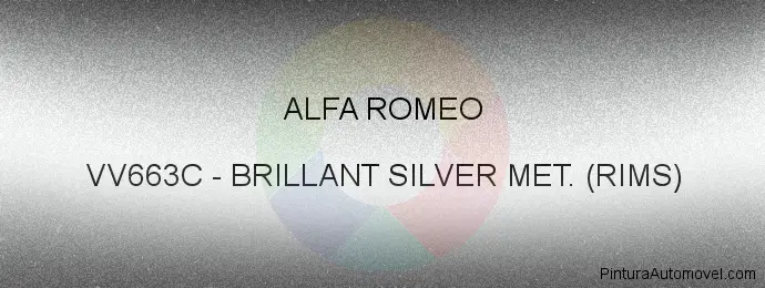 Pintura Alfa Romeo VV663C Brillant Silver Met. (rims)