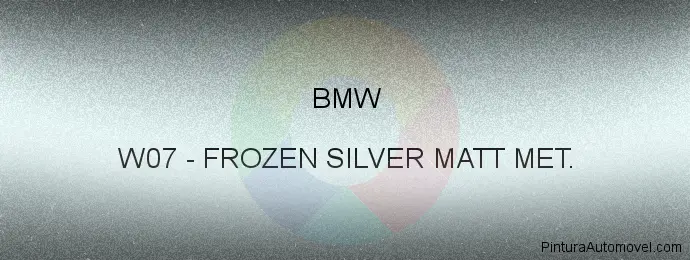 Pintura Bmw W07 Frozen Silver Matt Met.