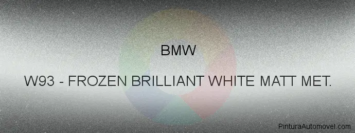 Pintura Bmw W93 Frozen Brilliant White Matt Met.