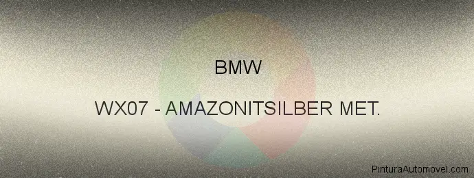 Pintura Bmw WX07 Amazonitsilber Met.