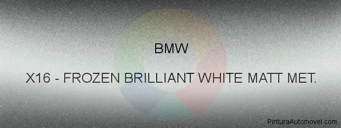 Pintura Bmw X16 Frozen Brilliant White Matt Met.