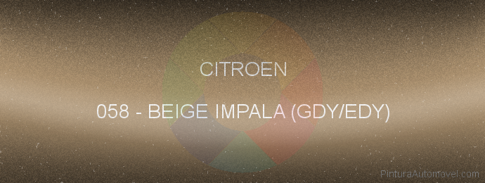 Pintura Citroen 058 Beige Impala (gdy/edy)