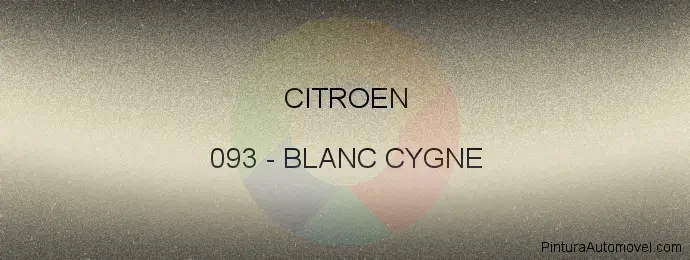 Pintura Citroen 093 Blanc Cygne