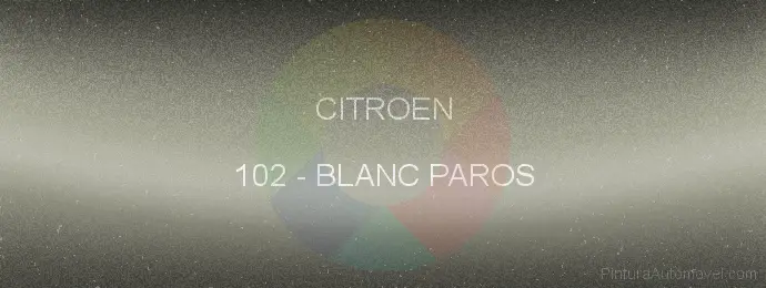 Pintura Citroen 102 Blanc Paros